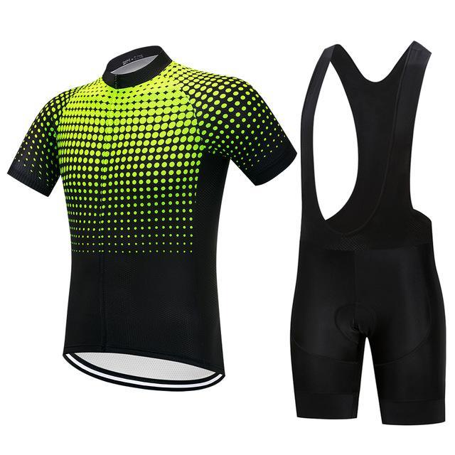 Conjunto de ciclismo para hombre: maillot y culotte con tirantes
