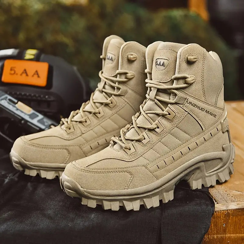 Botas tácticas de senderismo de ante para hombre