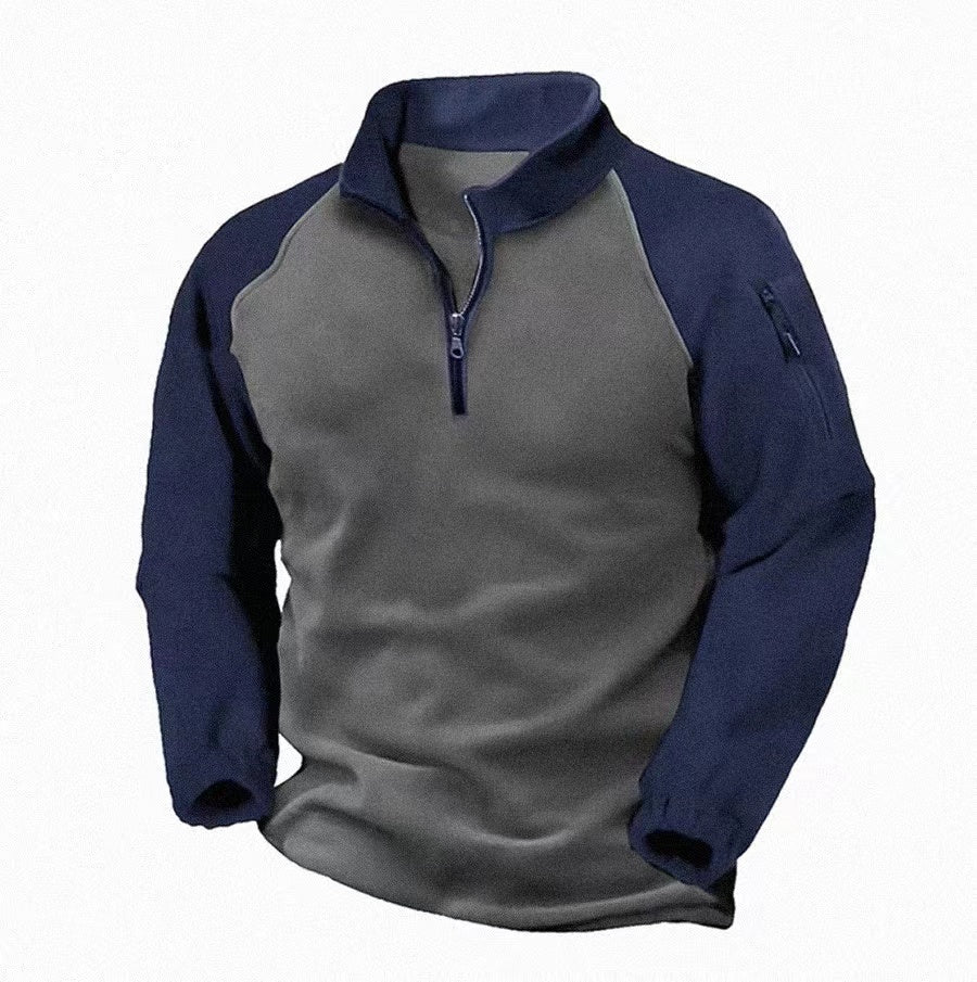 NMshop men's tactical fleece half-zip pullover – view 2