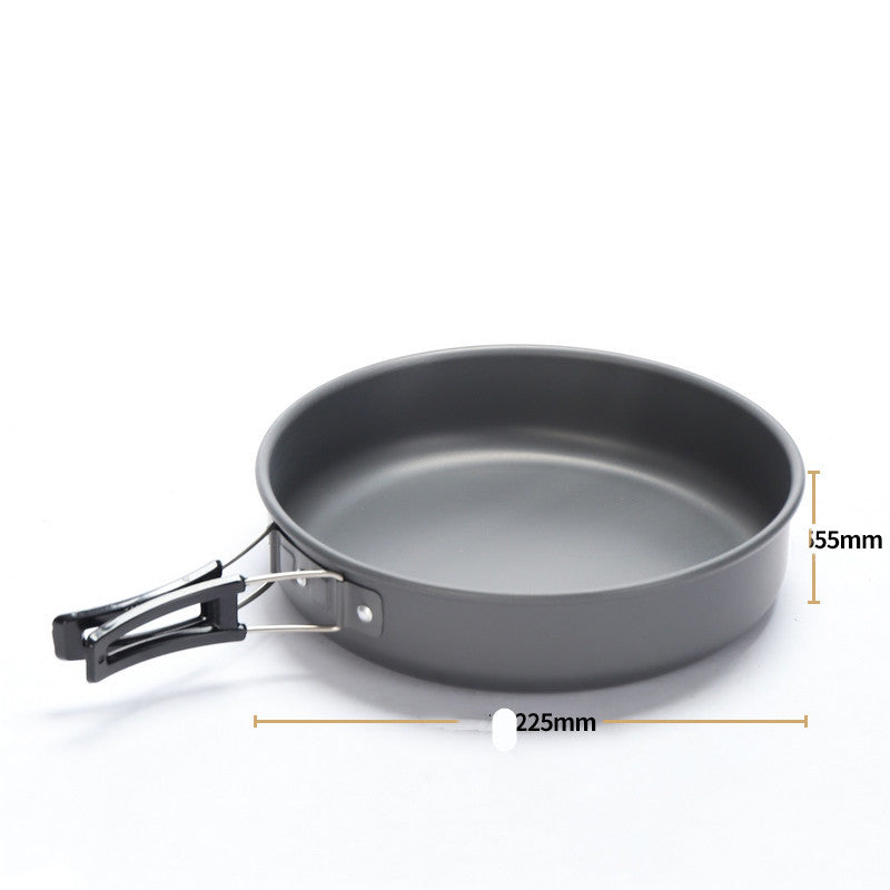 NMshop Hard-Anodized Aluminum Camping Frying Pan – view 3