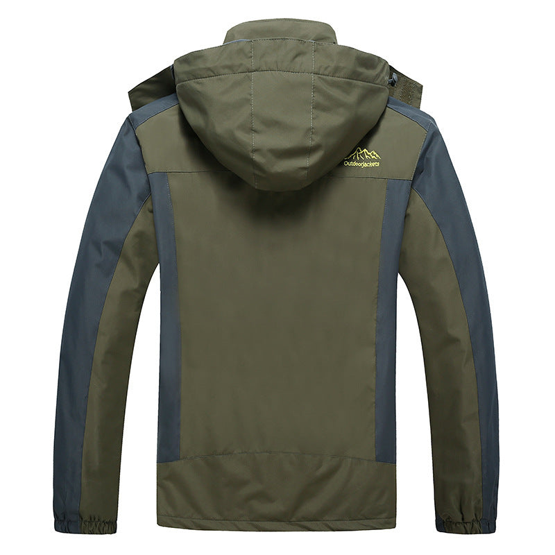 Chaqueta outdoor con capucha hombre – Forro polar, tallas grandes