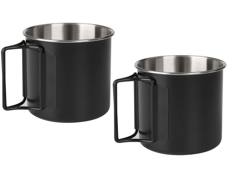 Tazas de camping Wsaikis de acero inoxidable – Set de 2