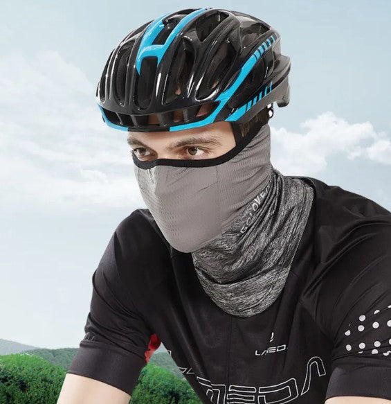 Braga facial de ciclismo con protección solar