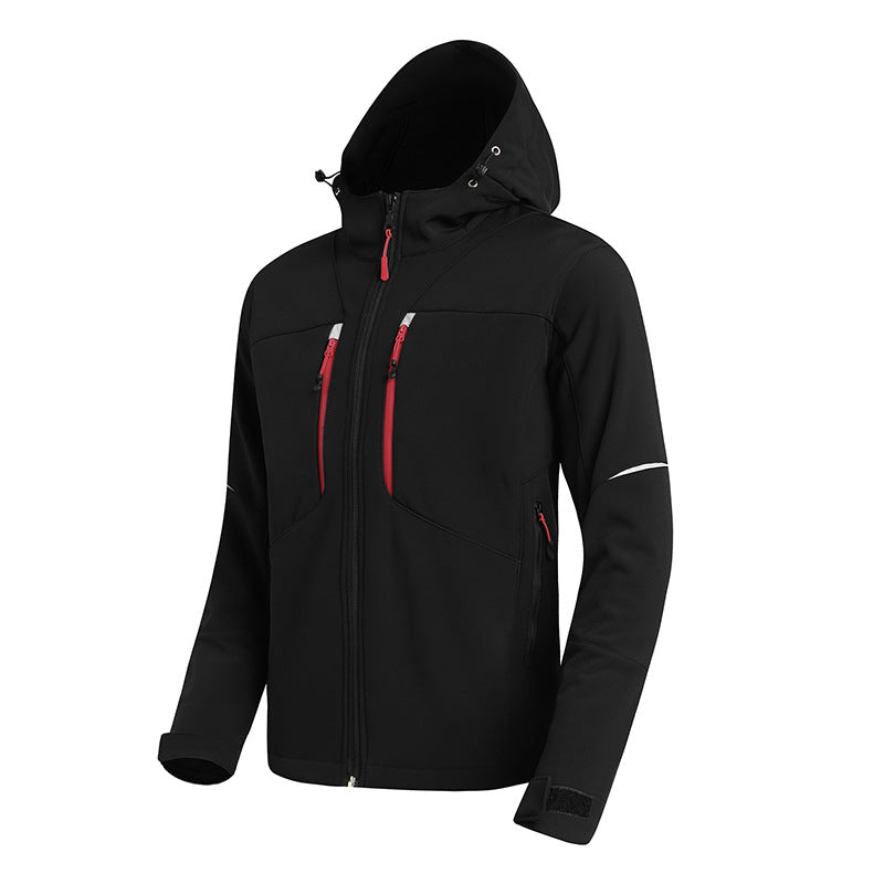Men's Softshell Hooded Jacket – Fleece Lined