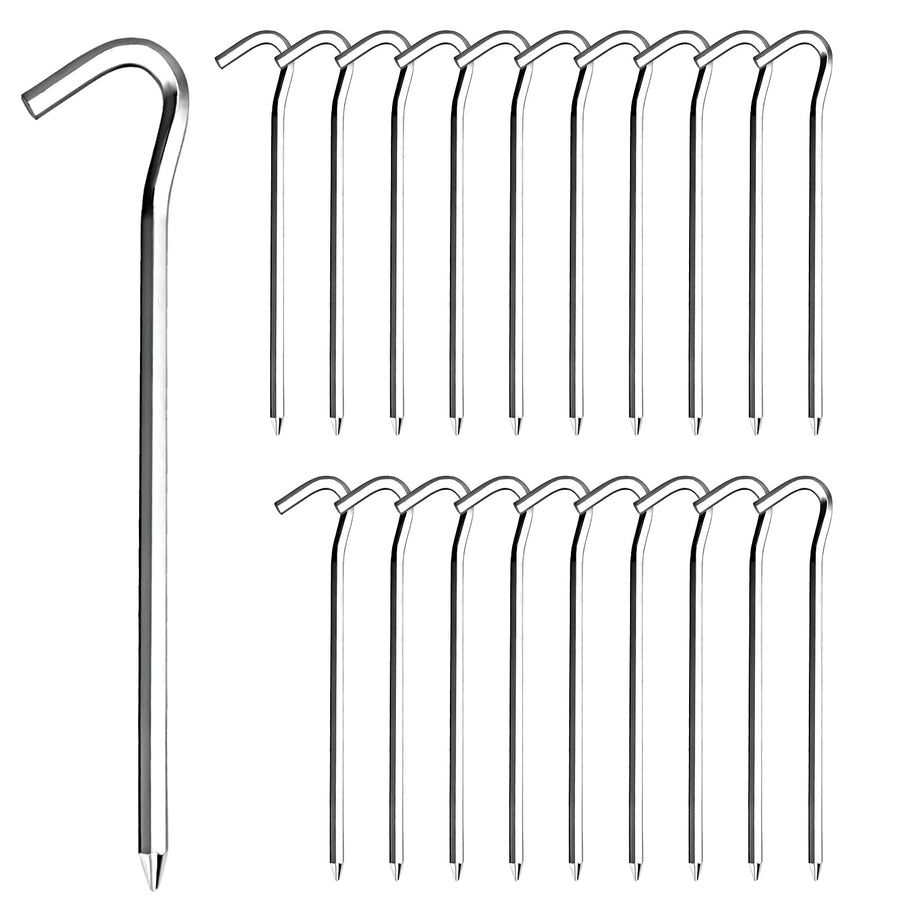 Piquetas de aluminio RITDVNI 18 cm – Pack de 20